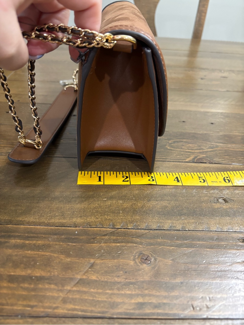 Karl Lagerfeld Brown Shoulder Bag with Charm Detail - Picture 11 of 12